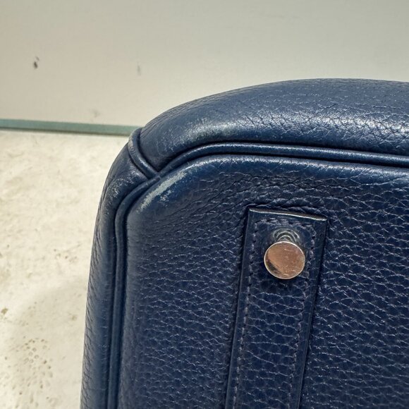 Authentic Hermes Blue Birkin Bag 35 - Picture 6 of 12